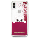 Kryt Karl Lagerfeld K-PEEK A BOO pro iPhone X - růžový