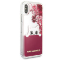 Kryt Karl Lagerfeld K-PEEK A BOO pro iPhone X - růžový