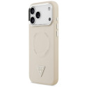 Kryt Guess Triangle Logo MagSafe iPhone 17 Pro - béžový