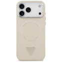 Kryt Guess Triangle Logo MagSafe iPhone 17 Pro - béžový