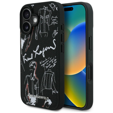 Kryt Karl Lagerfeld MagSafe pro iPhone 16 - black