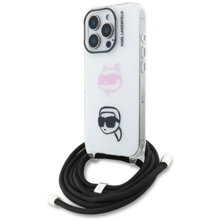 Pouzdro Karl Lagerfeld Head Case pro iPhone 16 Pro – bílá