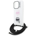 Pouzdro Karl Lagerfeld Head Case pro iPhone 16 Pro – bílá