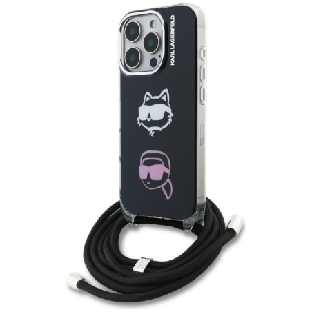 Kryt Karl Lagerfeld IML Crossbody pro iPhone 16 Pro Max - black