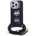 Kryt Karl Lagerfeld IML Crossbody pro iPhone 16 Pro Max - black
