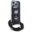 Kryt Karl Lagerfeld IML Crossbody pro iPhone 16 Pro Max - black