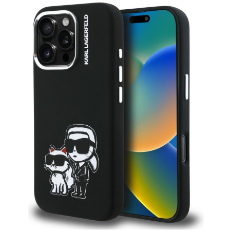 Kryt Karl Lagerfeld SKETCH pro iPhone 16 Pro - černý