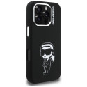Kryt Karl Lagerfeld SILICONE KARL SKETCH iPhone 16 Pro černý