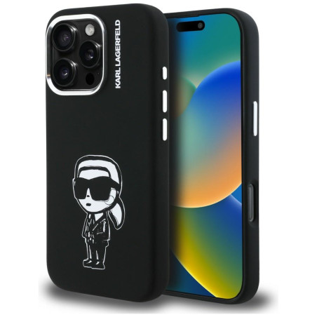 Kryt Karl Lagerfeld KARL SKETCH pro iPhone 16 Pro Max černý
