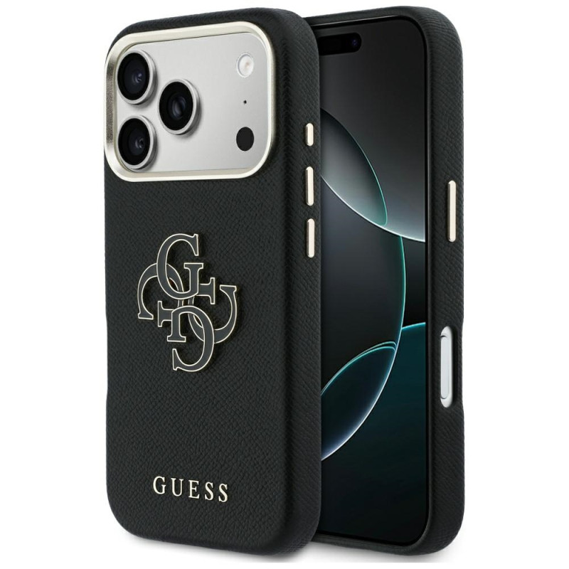 Kryt Guess FW RESIN LOGO pro iPhone 17 Pro - černý
