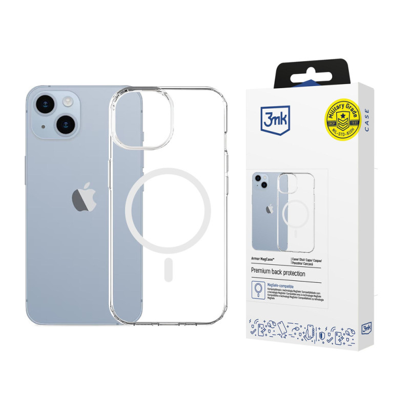 Kryt 3mk Armor Magcase pro iPhone 14 Plus - transparentní