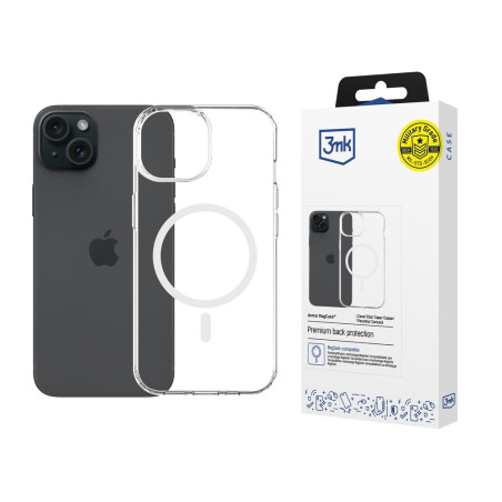 Kryt 3mk ARMOR MAGCASE pro iPhone 15 Plus – transparentní