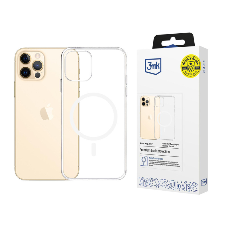 Kryt 3mk Armor Magcase pro iPhone 12 Pro Max - transparentní