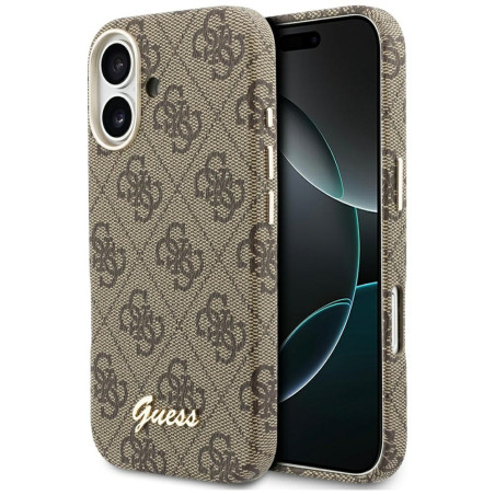 Kryt Guess 4G SCRIPT MagSafe pro iPhone 17 - hnědá