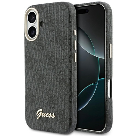 Kryt Guess 4G Script MagSafe pro iPhone 17 - černý