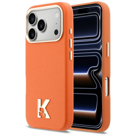 Kryt Karl Lagerfeld Karl Head Logo pro iPhone 17 Pro Max - orange