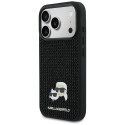 Kryt Karl Lagerfeld RHINESTONES pro iPhone 17 Pro - černý
