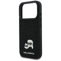 Kryt Karl Lagerfeld RHINESTONES pro iPhone 17 Pro - černý