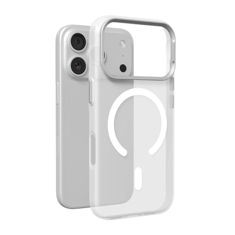 Kryt Puro LIGHTFEEL pro iPhone 17 Pro - transparentní/bílá