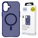 Kryt 3mk SMOKE MagCase pro iPhone 16 - modře průsvitný