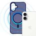 Kryt 3mk SMOKE MagCase pro iPhone 16 - modře průsvitný