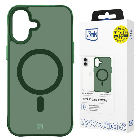 3mk Smoke MagCase Kryt pro iPhone 16 - zeleno-průsvitný