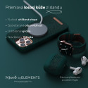 NJORD Jord MagSafe Kryt z lososí kůže pro iPhone 13 Pro Max, tmavě zelený