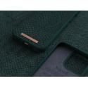 NJORD Jord MagSafe Kryt z lososí kůže pro iPhone 13 Pro Max, tmavě zelený