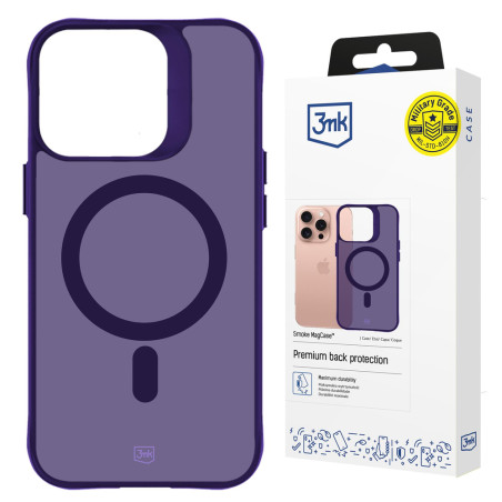 Kryt 3mk Smoke MagCase pro iPhone 16 Pro Max – fialová