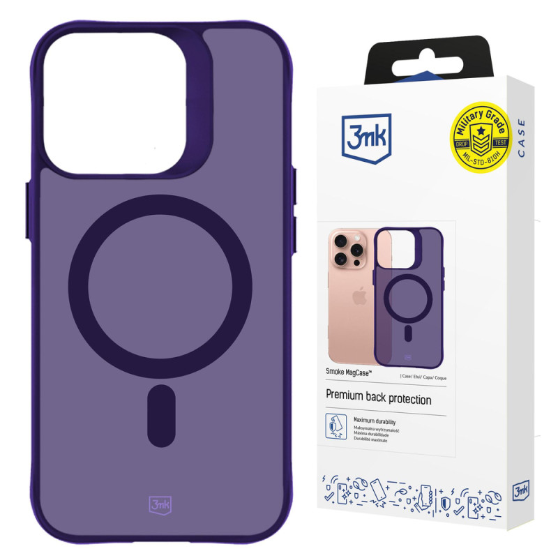 Kryt 3mk SMOKE MagCase pro iPhone 16 Pro - fialová