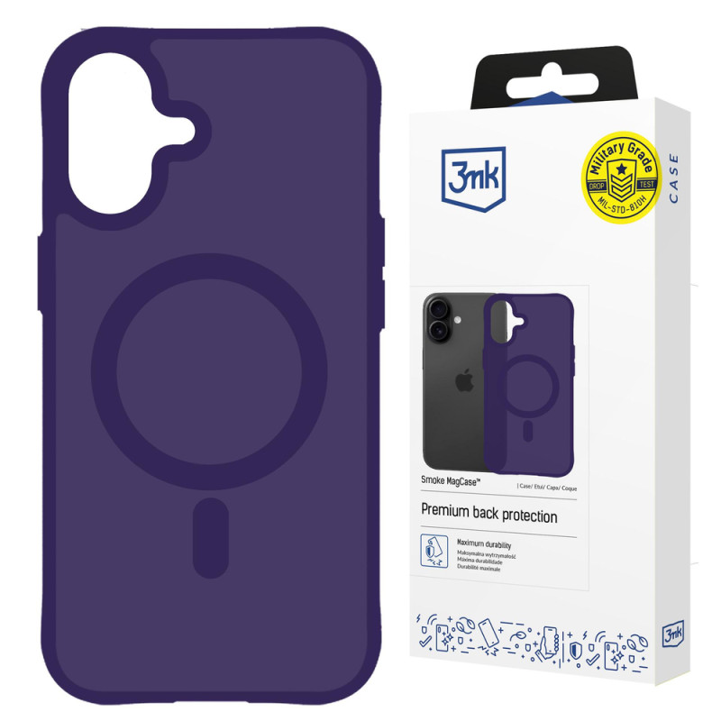 Kryt 3mk Smoke MagCase pro iPhone 17 - purple-translucent