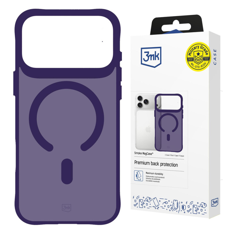 Kryt 3mk Smoke MagCase pro iPhone 17 Pro - purple-translucent