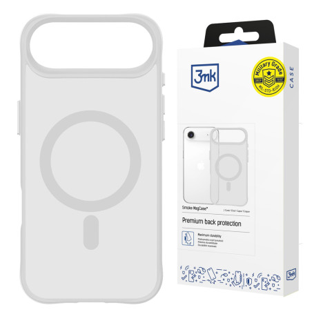Kryt 3mk Smoke MagCase pro iPhone Air - white-translucent
