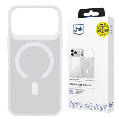 Kryt 3mk Smoke MagCase pro iPhone 17 Pro - white