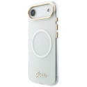 Kryt Guess IML Gradient Script Metal MagSafe iPhone Air bílý