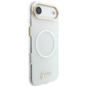 Kryt Guess IML Gradient Script Metal MagSafe iPhone Air bílý