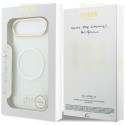 Kryt Guess IML Gradient Script Metal MagSafe iPhone Air bílý