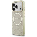 Kryt Guess IML Peony Dot MagSafe pro iPhone 17 Pro - béžový