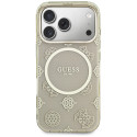 Kryt Guess IML Peony Dot MagSafe pro iPhone 17 Pro - béžový