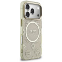 Kryt Guess IML Peony Dot MagSafe pro iPhone 17 Pro - béžový