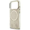 Kryt Guess IML Peony Dot MagSafe pro iPhone 17 Pro - béžový