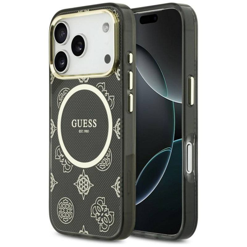 Kryt Guess IML Peony Dot pro iPhone 17 Pro - černý
