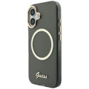 Kryt Guess IML Script Metal MagSafe iPhone 17 - černý