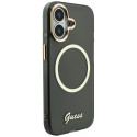 Kryt Guess IML Script Metal MagSafe iPhone 17 - černý