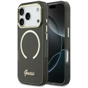 Kryt Guess IML Script Metal MagSafe iPhone 17 Pro černý