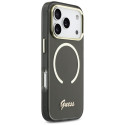 Kryt Guess IML Script Metal MagSafe iPhone 17 Pro černý