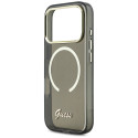 Kryt Guess IML Script Metal MagSafe iPhone 17 Pro černý