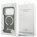 Kryt Guess IML Script Metal MagSafe pro iPhone 17 Pro Max - černý