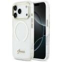 Kryt Guess IML Script Metal MagSafe pro iPhone 17 Pro Max - čirý
