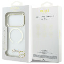 Kryt Guess IML Script Metal MagSafe pro iPhone 17 Pro Max - čirý